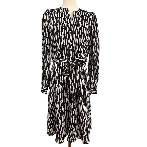 BANANA REPUBLIC Shirt Dress | Cheetah Animal Print Lined Long Sleeve | SMALL - Picture 1 of 6